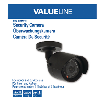 SVL-CAM110 Bullet beveiligingscamera 420 tvl ip44 zwart Verpakking foto